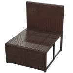 vidaXL Set mobilier de grădină cu perne, 8 piese, maro, poliratan vidaXL Set mobilier de grădină cu perne, 8 piese, maro, poliratan