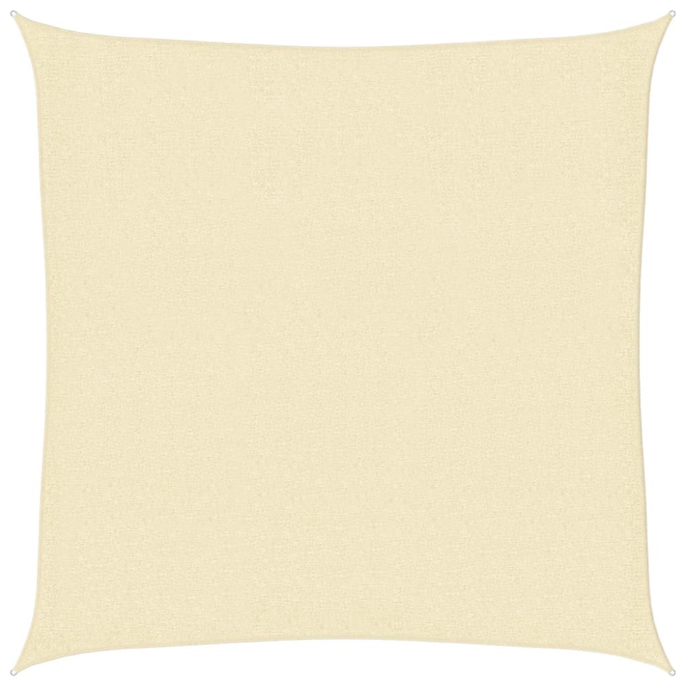 vidaXL Pânză parasolar din HDPE pătrată, 2 x 2 m, crem