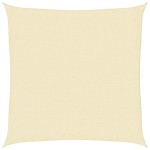 vidaXL Pânză parasolar din HDPE pătrată, 2 x 2 m, crem