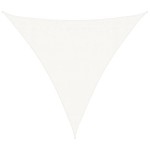 vidaXL Pânză parasolar din HDPE triunghiulară 3,6x3,6x3,6 m, alb
