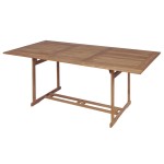 vidaXL Set mobilier exterior cu scaune pliabile, 9 piese, lemn de tec