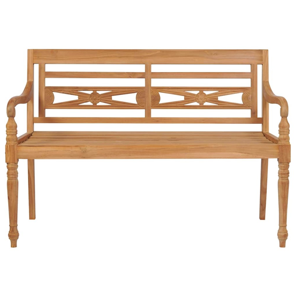 vidaXL Bancă Batavia, 120 cm, lemn de tec