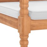 vidaXL Bancă Batavia cu perne, 120 cm, lemn de tec vidaXL Bancă Batavia cu perne, 120 cm, lemn de tec