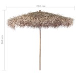 vidaXL Umbrelă din bambus cu umbrar din frunze de bananier, 210 cm vidaXL Umbrelă din bambus cu umbrar din frunze de bananier, 210 cm