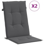vidaXL Perne scaun cu spătar înalt, 2 buc. antracit 120x50x3 cm textil vidaXL Perne scaun cu spătar înalt, 2 buc. antracit 120x50x3 cm textil