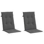 vidaXL Perne scaun cu spătar înalt, 2 buc. antracit 120x50x3 cm textil vidaXL Perne scaun cu spătar înalt, 2 buc. antracit 120x50x3 cm textil