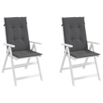 vidaXL Perne scaun cu spătar înalt, 2 buc. antracit 120x50x3 cm textil vidaXL Perne scaun cu spătar înalt, 2 buc. antracit 120x50x3 cm textil