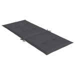 vidaXL Perne scaun cu spătar înalt, 2 buc. antracit 120x50x3 cm textil vidaXL Perne scaun cu spătar înalt, 2 buc. antracit 120x50x3 cm textil