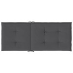 vidaXL Perne scaun cu spătar înalt, 2 buc. antracit 120x50x3 cm textil vidaXL Perne scaun cu spătar înalt, 2 buc. antracit 120x50x3 cm textil