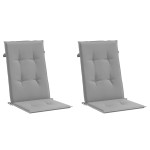 vidaXL Perne scaun cu spătar înalt, 2 buc., gri, 120x50x3 cm, textil vidaXL Perne scaun cu spătar înalt, 2 buc., gri, 120x50x3 cm, textil