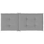 vidaXL Perne scaun cu spătar înalt, 2 buc., gri, 120x50x3 cm, textil vidaXL Perne scaun cu spătar înalt, 2 buc., gri, 120x50x3 cm, textil
