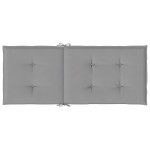 vidaXL Perne scaun cu spătar înalt, 4 buc., gri, 120x50x3 cm, textil