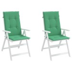 vidaXL Perne scaun cu spătar înalt, 2 buc., verde, 120x50x3 cm, textil vidaXL Perne scaun cu spătar înalt, 2 buc., verde, 120x50x3 cm, textil
