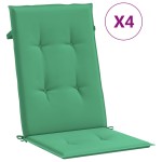 vidaXL Perne scaun cu spătar înalt, 4 buc., verde, 120x50x3 cm, textil vidaXL Perne scaun cu spătar înalt, 4 buc., verde, 120x50x3 cm, textil