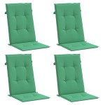 vidaXL Perne scaun cu spătar înalt, 4 buc., verde, 120x50x3 cm, textil vidaXL Perne scaun cu spătar înalt, 4 buc., verde, 120x50x3 cm, textil