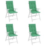 vidaXL Perne scaun cu spătar înalt, 4 buc., verde, 120x50x3 cm, textil vidaXL Perne scaun cu spătar înalt, 4 buc., verde, 120x50x3 cm, textil