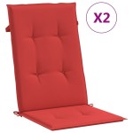 vidaXL Perne scaun cu spătar înalt, 2 buc., roșu, 120x50x3 cm, textil vidaXL Perne scaun cu spătar înalt, 2 buc., roșu, 120x50x3 cm, textil