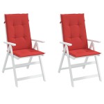 vidaXL Perne scaun cu spătar înalt, 2 buc., roșu, 120x50x3 cm, textil vidaXL Perne scaun cu spătar înalt, 2 buc., roșu, 120x50x3 cm, textil