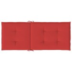 vidaXL Perne scaun cu spătar înalt, 4 buc., roșu, 120x50x3 cm, textil vidaXL Perne scaun cu spătar înalt, 4 buc., roșu, 120x50x3 cm, textil