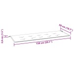 vidaXL Pernă de bancă de grădină, crem, 150x50x4 cm, textil oxford vidaXL Pernă de bancă de grădină, crem, 150x50x4 cm, textil oxford