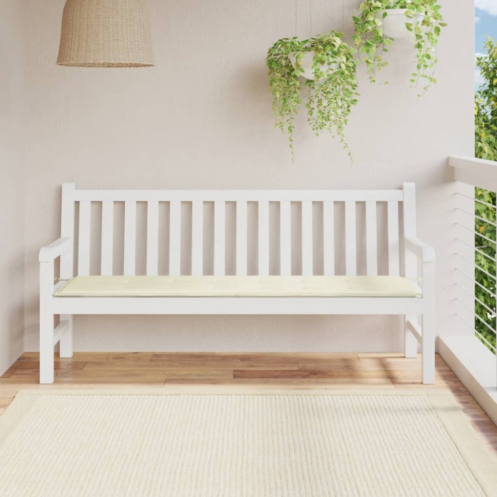 vidaXL Pernă de bancă de grădină, crem, 180x50x3 cm, textil oxford