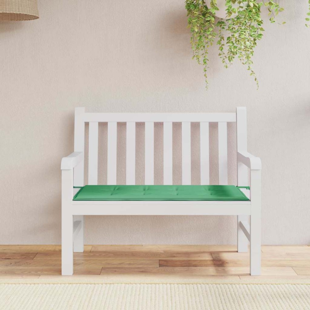 vidaXL Pernă de bancă de grădină, verde, 120x50x4 cm, textil oxford