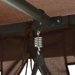 vidaXL Balansoar extensibil cu pavilion, cafeniu vidaXL Balansoar extensibil cu pavilion, cafeniu