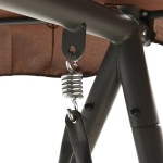 vidaXL Balansoar de exterior extensibil cu copertină, cafeniu vidaXL Balansoar de exterior extensibil cu copertină, cafeniu