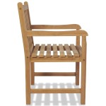 vidaXL Scaune de exterior, 2 buc., lemn masiv de tec vidaXL Scaune de exterior, 2 buc., lemn masiv de tec