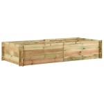 vidaXL Strat înălțat legume grădină, 197x100x40cm, lemn de pin tratat vidaXL Strat înălțat legume grădină, 197x100x40cm, lemn de pin tratat