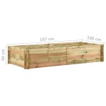 vidaXL Strat înălțat legume grădină, 197x100x40cm, lemn de pin tratat vidaXL Strat înălțat legume grădină, 197x100x40cm, lemn de pin tratat