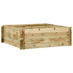 vidaXL Strat înălțat legume grădină, 120x120x40 cm, lemn de pin tratat vidaXL Strat înălțat legume grădină, 120x120x40 cm, lemn de pin tratat