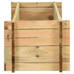 vidaXL Strat înălțat legume grădină, 120 cm, lemn de pin tratat vidaXL Strat înălțat legume grădină, 120 cm, lemn de pin tratat
