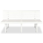 vidaXL Bancă de grădină, alb, 145,5 cm, plastic vidaXL Bancă de grădină, alb, 145,5 cm, plastic