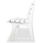 vidaXL Bancă de grădină, alb, 145,5 cm, plastic vidaXL Bancă de grădină, alb, 145,5 cm, plastic