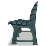 vidaXL Bancă de grădină, verde, 145,5 cm, plastic