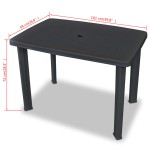 vidaXL Masă de grădină, antracit, 101 x 68 x 72 cm, plastic vidaXL Masă de grădină, antracit, 101 x 68 x 72 cm, plastic
