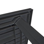 vidaXL Masă de grădină, antracit, 126 x 76 x 72 cm, plastic