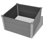 vidaXL Strat înălțat de grădină, gri, 100 x 100 x 54 cm, WPC vidaXL Strat înălțat de grădină, gri, 100 x 100 x 54 cm, WPC