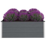 vidaXL Strat înălțat de grădină, gri, 150 x 100 x 54 cm, WPC vidaXL Strat înălțat de grădină, gri, 150 x 100 x 54 cm, WPC