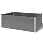 vidaXL Strat înălțat de grădină, gri, 150 x 100 x 54 cm, WPC vidaXL Strat înălțat de grădină, gri, 150 x 100 x 54 cm, WPC