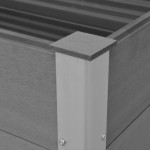 vidaXL Strat înălțat de grădină, gri, 150 x 100 x 54 cm, WPC vidaXL Strat înălțat de grădină, gri, 150 x 100 x 54 cm, WPC