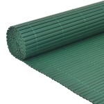 vidaXL Gard de grădină cu două fețe, verde, 90 x 300 cm, PVC