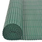vidaXL Gard de grădină cu două fețe, verde, 90 x 300 cm, PVC