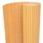vidaXL Gard de grădină cu două fețe, galben, 90 x 300 cm, PVC