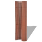 vidaXL Gard de grădină cu două fețe, maro, 90 x 300 cm, PVC