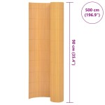 vidaXL Gard de grădină cu două fețe, galben, 90 x 500 cm, PVC