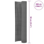 vidaXL Gard pentru grădină cu două fețe, gri, 90 x 500 cm, PVC