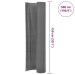 vidaXL Gard pentru grădină cu două fețe, gri, 150 x 500 cm, PVC