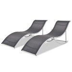 vidaXL Șezlonguri de plajă pliabile, 2 buc, aluminiu și textilenă vidaXL Șezlonguri de plajă pliabile, 2 buc, aluminiu și textilenă